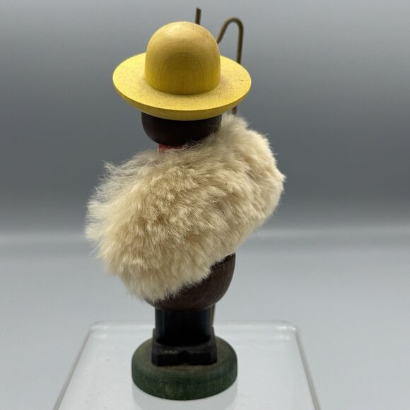 Straco Germany Shepherd with Lamb Wood Figurine Travel Souvenir Folk Art 5.5" T - Picture 3 of 10